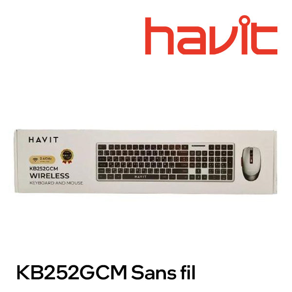 Clavier Souris sans fil Havit KB252GCM