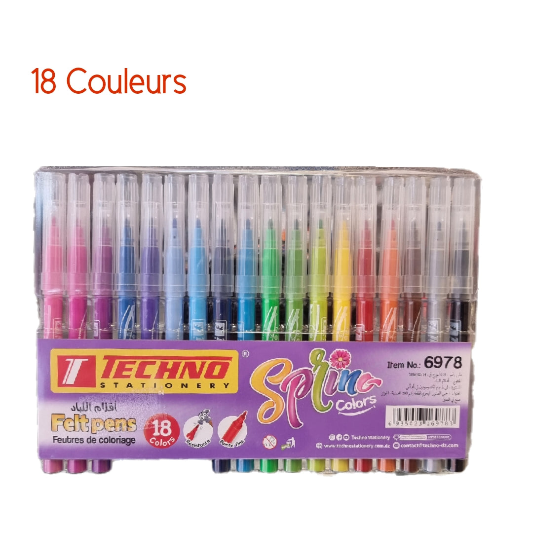 Feutres couleurs de 18 Techno 6978
