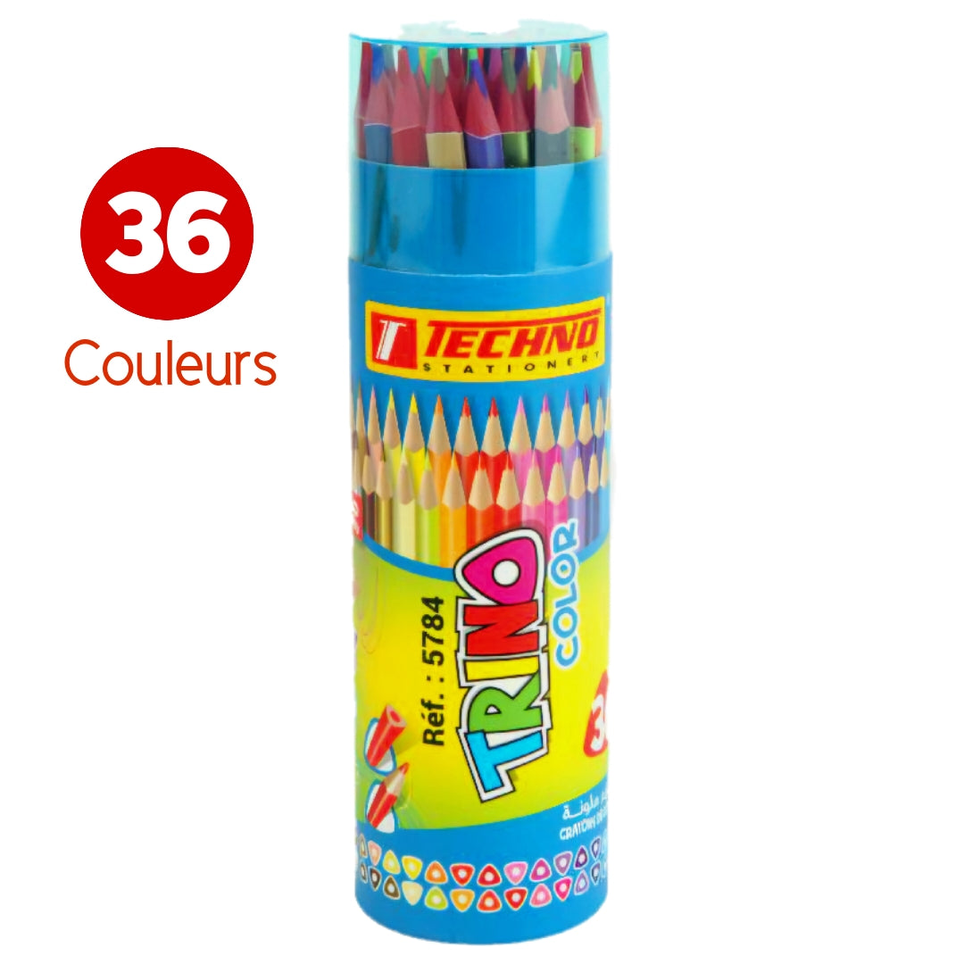 Crayons de couleurs de 36 "Boite" Techno 5784