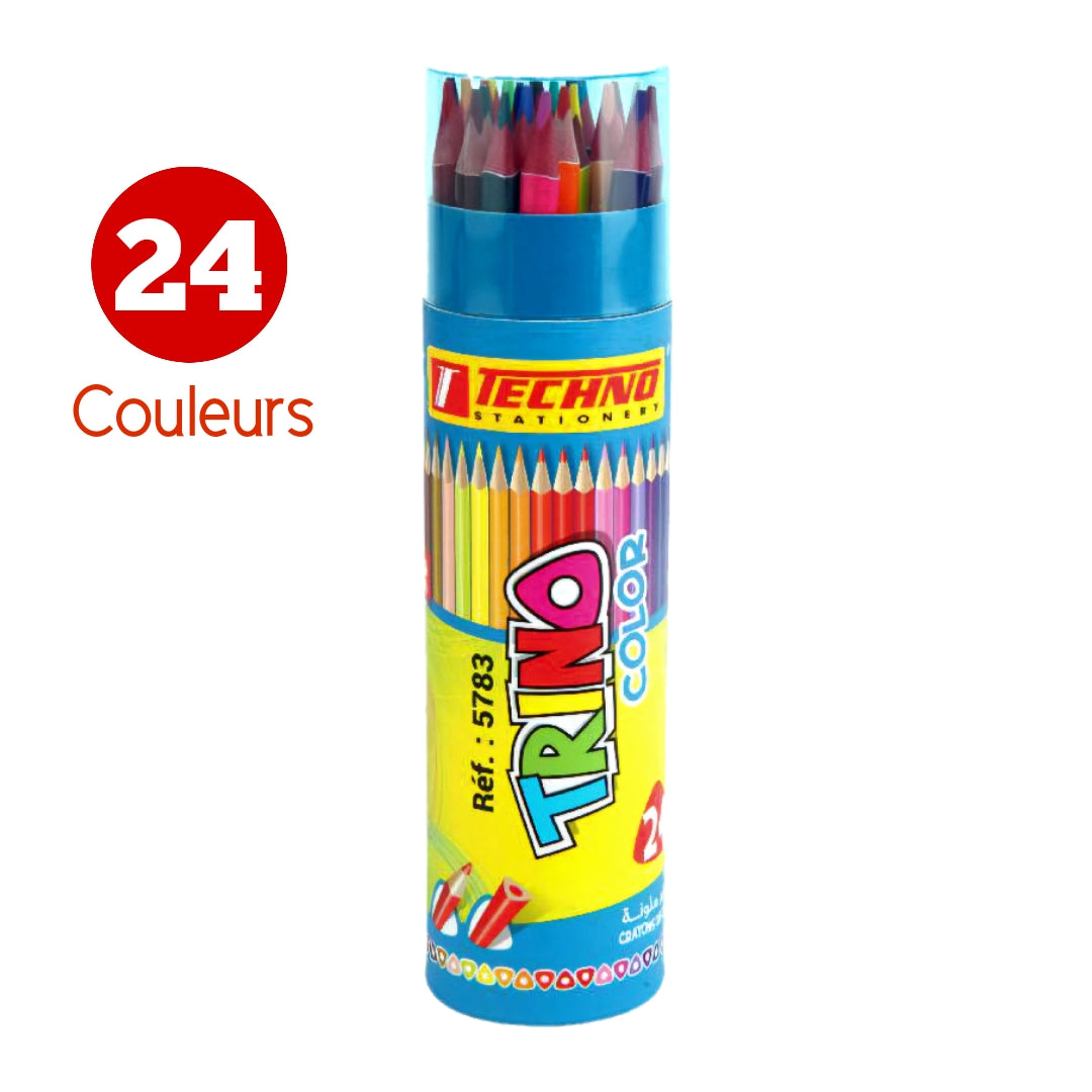 Crayons de couleurs de 24 "Boite" Techno 5783