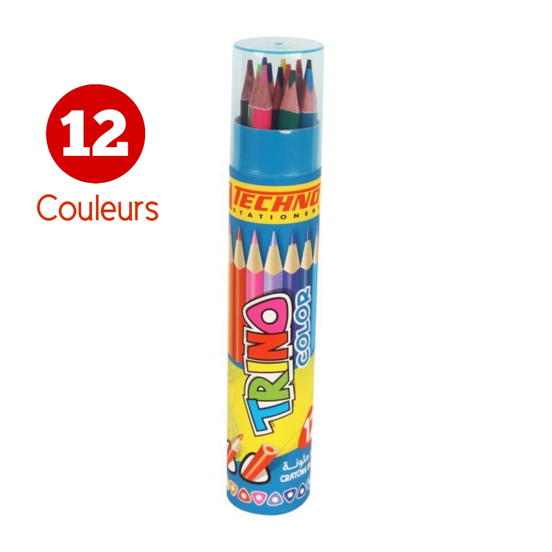 Crayons de couleurs de 12 "Boite" Techno 5298