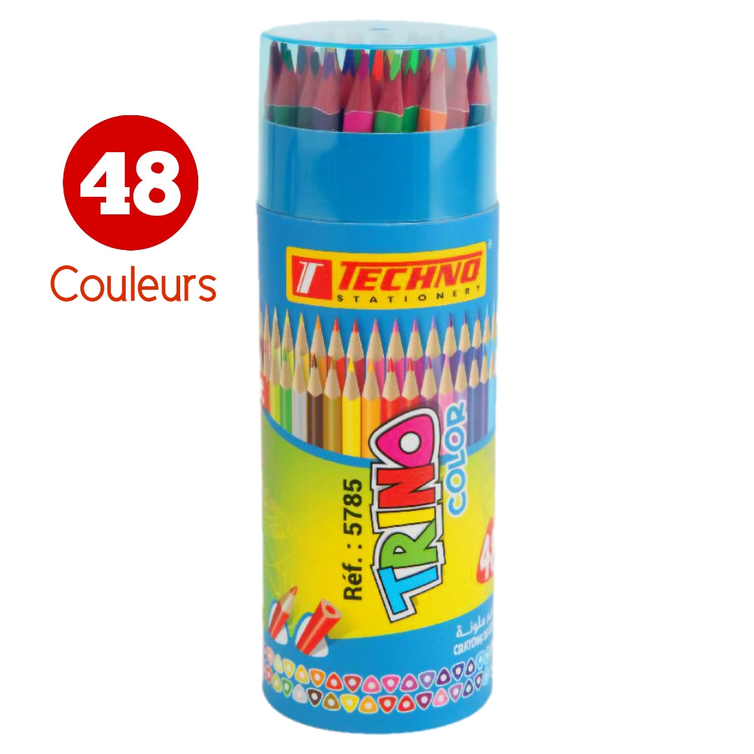 Crayons de couleurs de 48 "Boite" Techno 5785