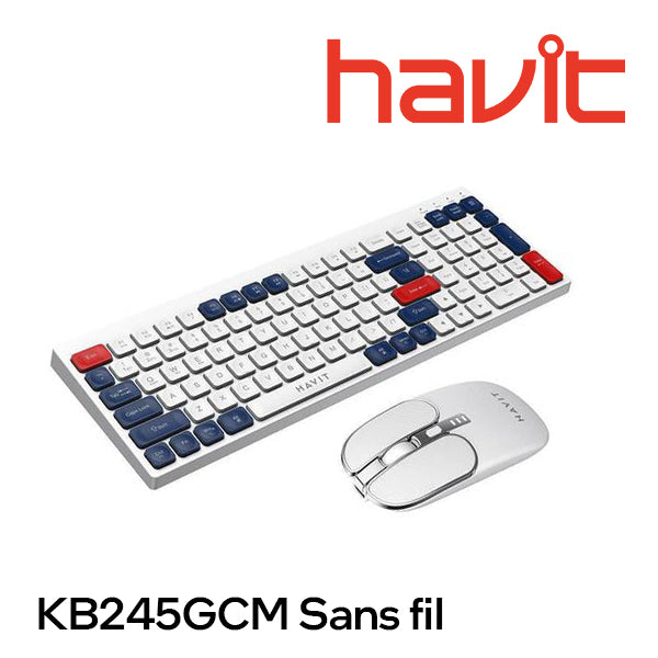 Clavier Souris sans fil Havit KB245GCM