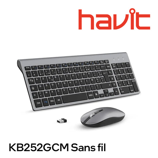 Clavier Souris sans fil Havit KB252GCM