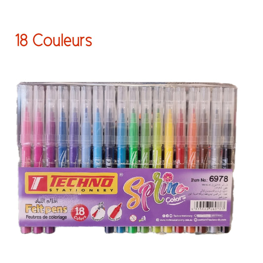 Feutres couleurs de 18 Techno 6978