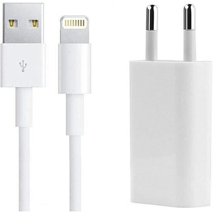 Chargeur iPhone X,5,6,7,8 5w USB